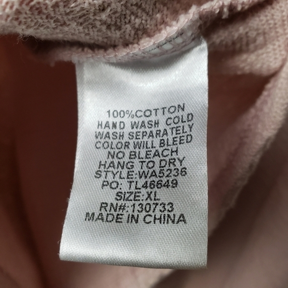 UMGEE Pink Blush Long Sleeve Crop Style Woven Blouse - Picture 5 of 5